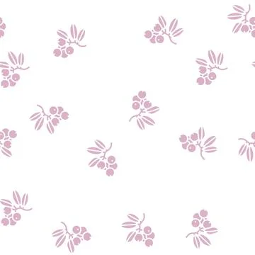 Lingonberry berry glyph seamless pattern Illustrazione stock