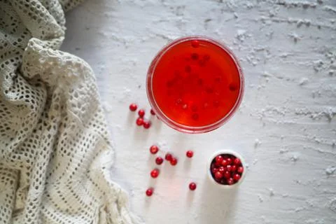 Lingonberry drink Stock Photos