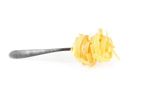Linguini pasta on a fork Stock Photos