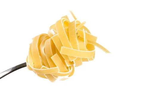 Linguini pasta on a fork Stock Photos