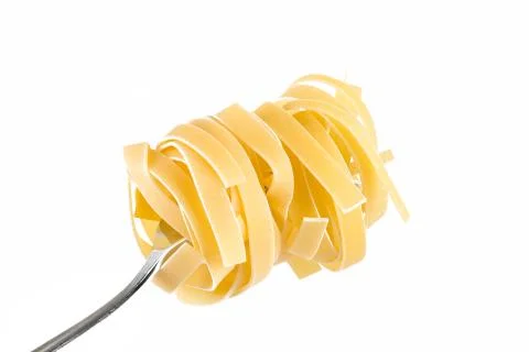 Linguini pasta on a fork Stock Photos