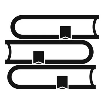 Linguist book stack icon, simple style Stock Illustration