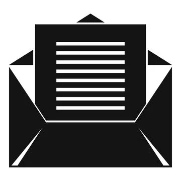 Linguist envelope icon, simple style Stock Illustration