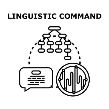 Linguistic command concept illustration for voice assistant Stock Illustration