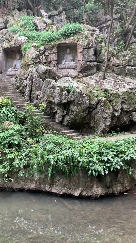 Lingyin temple in Hangzhou 스톡 동영상 341361997