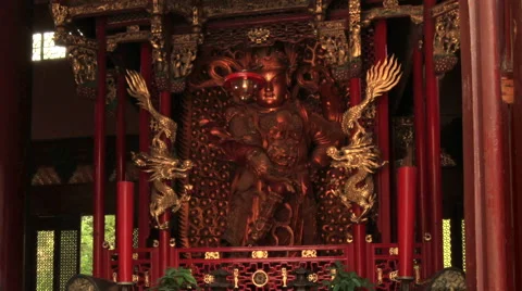 Lingyin Temple time lapse 3 24 zoom out Stock Footage 40023189