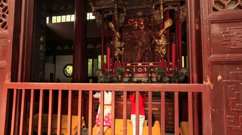 Lingyin Temple time lapse 3 30 fps static Stock Footage 40645955