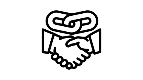 Link affiliate referral program line icon animation Vídeos de archivo 326748703