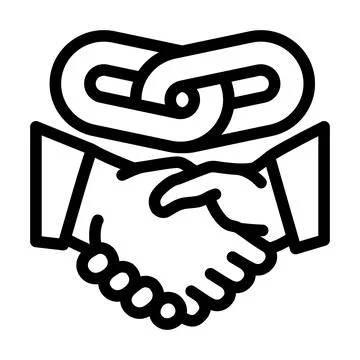 Link affiliate referral program line icon vector illustration Stock Illustration