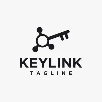 Link and key logo icon vector template on white background Stock Illustration