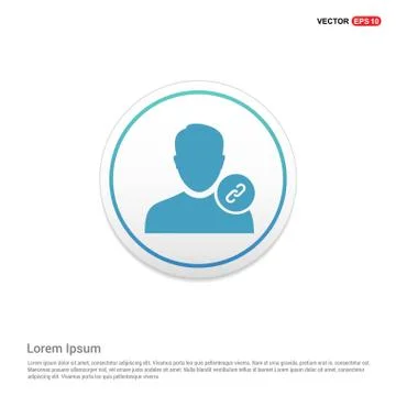 Link attach user icon . Hexa White Background icon template Stock Illustration
