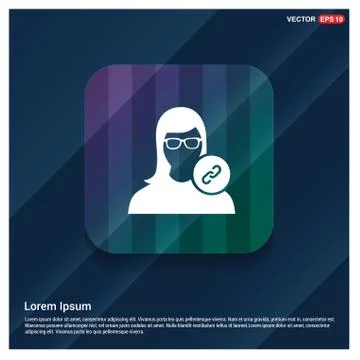 Link attach user icon . Stock Illustration