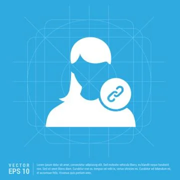 Link attach user icon . Stock Illustration