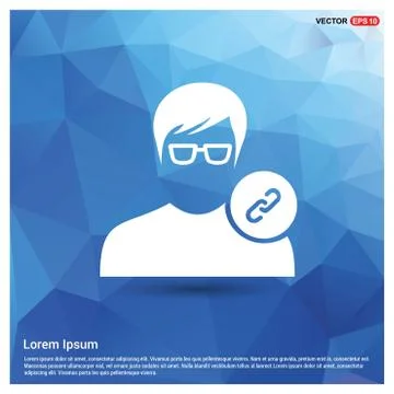 Link attach user icon . Stock Illustration