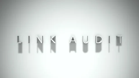Link audit 3D title animation with shadows on a white background 库存影片 297273290