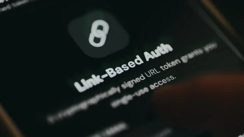 Link-Based Authentication method for secure login Stock Footage 334416648