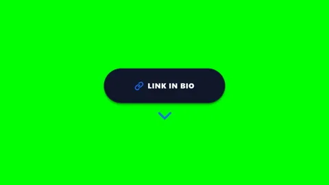 Link bio arrow bottom Green Screen Lower Third 스톡 동영상 345222396