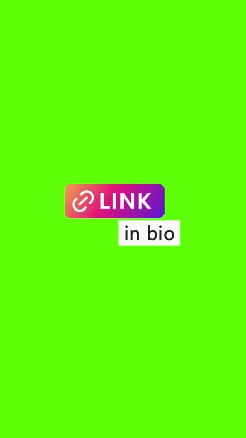 Link in Bio Lower Third Animation for Vertical Videos – Green Screen 4K Stock Footage 324135873