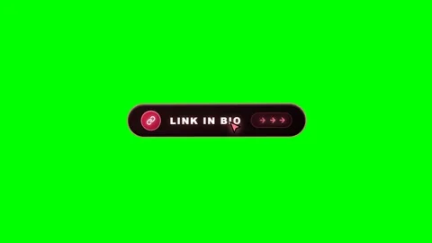 Link In Bio Swipe Indicator Callout Banner on Green Screen Stock-Footage 347146617