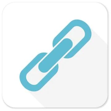 Link blue flat icon Stock Illustration