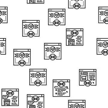 Link Building And Optimization Vector Seamless Pattern Stock Illustration