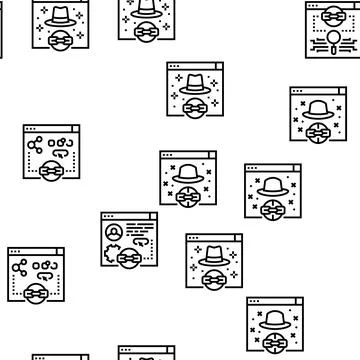 Link Building And Optimization Vector Seamless Pattern Stock Illustration