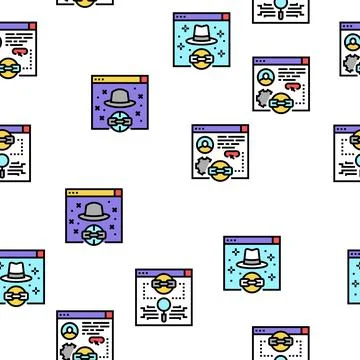Link Building And Optimization Vector Seamless Pattern Stock Illustration