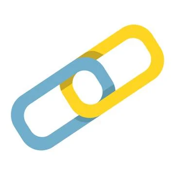 Link Building flat icon, seo and development Ilustración de archivo