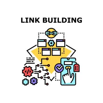 Link building icon vector illustration 스톡 일러스트