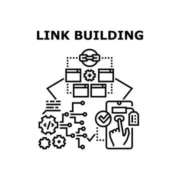 Link building icon vector illustration 스톡 일러스트