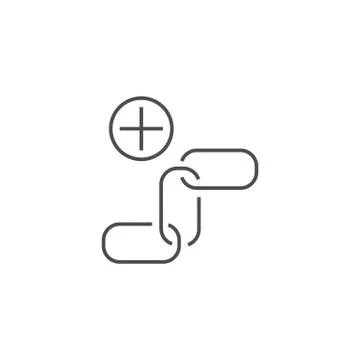 Link Building Line Icon Illustrazione stock