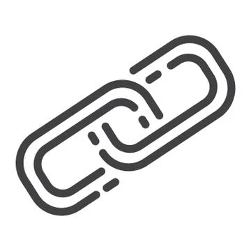 Link Building line icon, seo and development Illustrazione stock