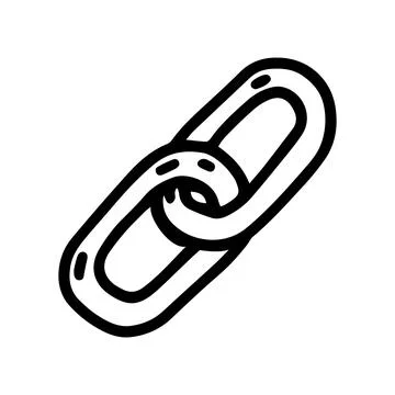 Link building line vector doodle simple icon Illustrazione stock