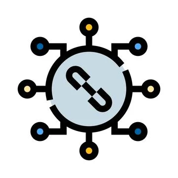 Link building network connections for digital marketing Stock Illustration