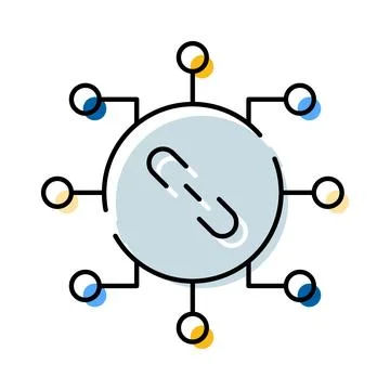 Link building network connections for digital strategy Stock Illustration
