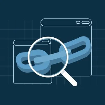 Link building SEO concept Illustrazione stock