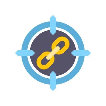 Link building strategy targeting digital marketing optimization Stockillustratie