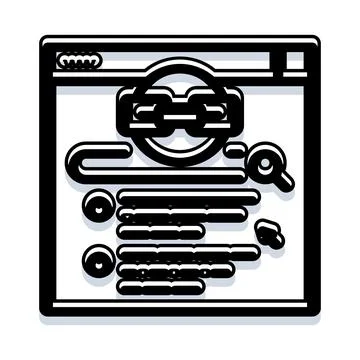 Link building webpage search engine optimization illustration 스톡 일러스트