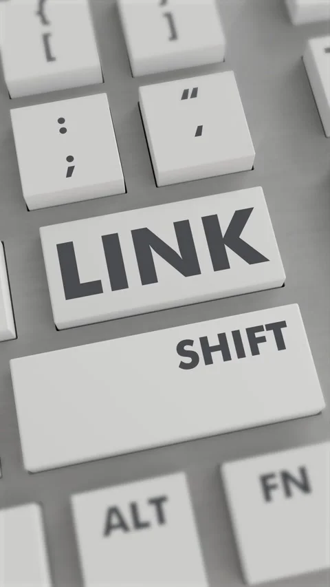 LINK BUTTON PRESSING ON KEYBOARD Vertical Video Stock Footage 302440360