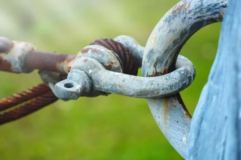 The link of the cable pulled. Stock Photos