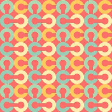 Link chain block seamless pattern Illustrazione stock