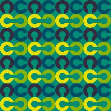 Link chain block seamless pattern Illustrazione stock