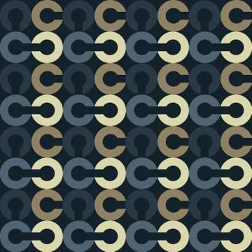 Link chain block seamless pattern Stock Illustration