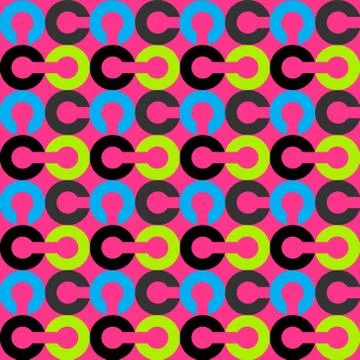 Link chain block seamless pattern Stock Illustration