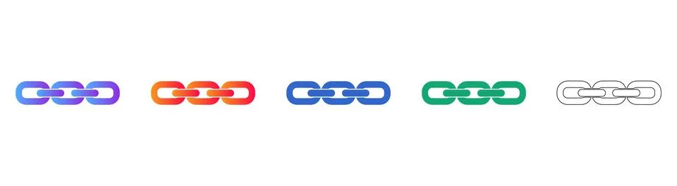 Link Chain Connection Vector Icons Stock Illustration