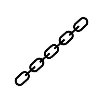 Link chain icon linear logo mark in black and white Stock Illustration