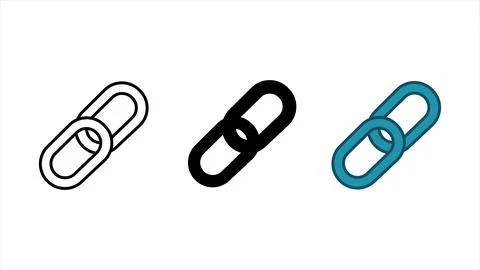 Link chain icon set Stock Illustration