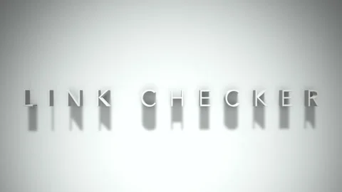Link checker 3D title animation white text on a white background Stock Footage 299758589