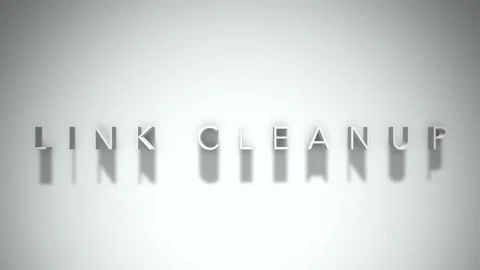 Link cleanup 3D title animation white text on a white background Stock Footage 299758592