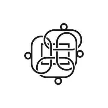 Link Commitment Teamwork Together Black Logo Stock Illustration